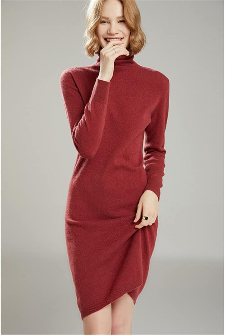 100% Cashmere Knitwears Women Dress Winter Fashion O Neck Long Pullovers Solid Colors Ladies Clothes - Image 5