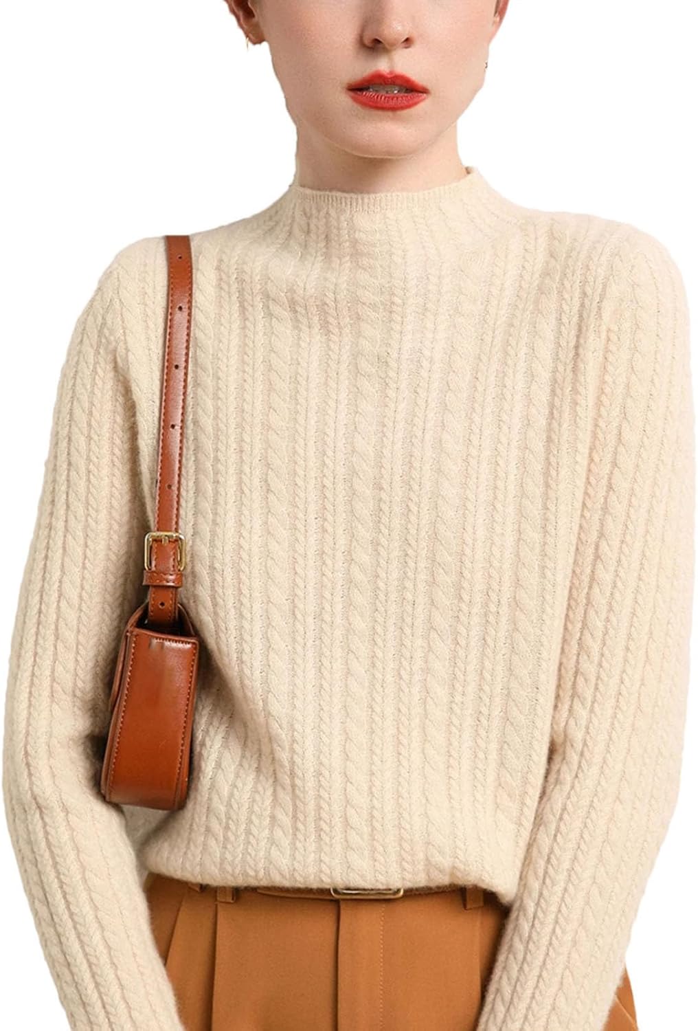 100% Cashmere Sweater Knitted Bottoming Shirt Women's V-Neck Pullover Winter Fashion Clothes - Image 5