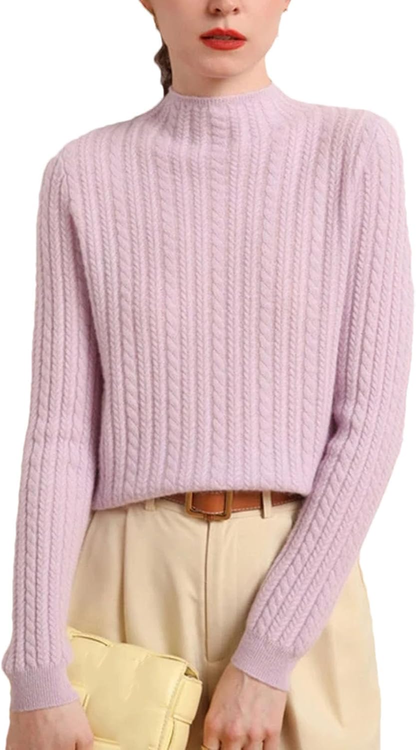 100% Cashmere Sweater Knitted Bottoming Shirt Women's V-Neck Pullover Winter Fashion Clothes - Image 6