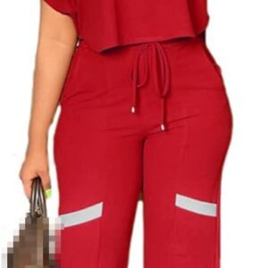 African Clothes Women 2 Piece Set T Shirt Tops and Pant Suits Set Summer Splice Fashion Office Lady Africa Clothing Outfits