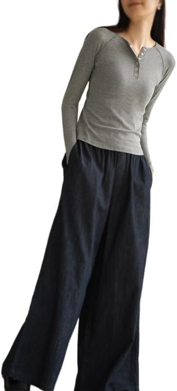 JSEIAJB Women's Slim-fit Base Shirt Long Sleeve T-Shirt O Collar Top Spring and Autumn Clothing - Image 3