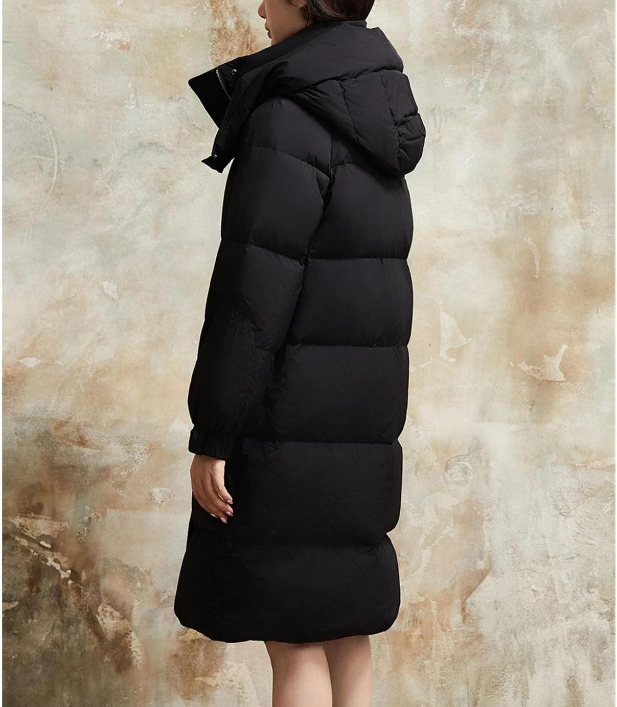 Long Women's Winter Down Jacket Hood Zipper Fashion Duck Down Coat Puffer Quilted Jacket Female Clothing Snow Outwear - Image 3