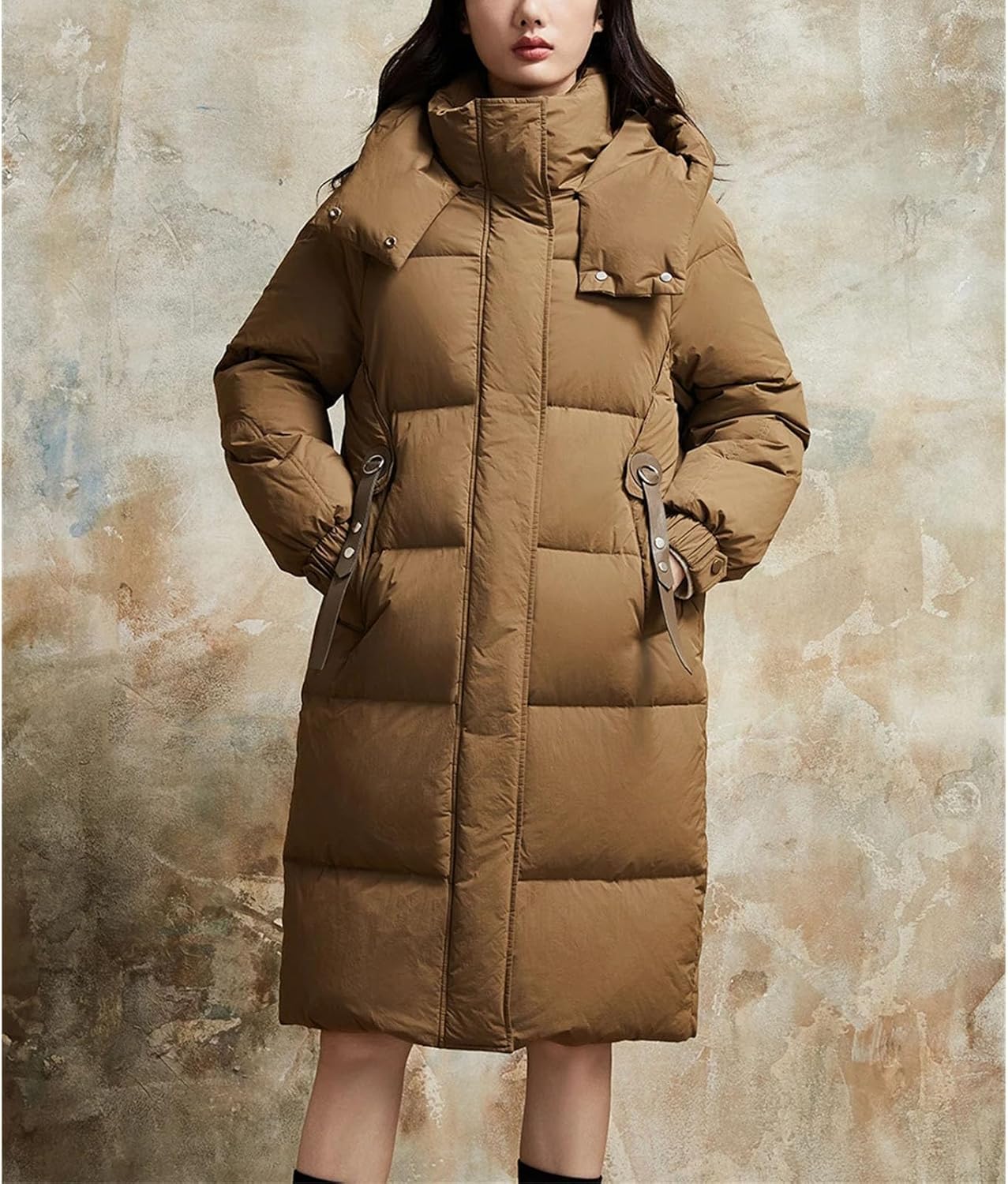 Long Women's Winter Down Jacket Hood Zipper Fashion Duck Down Coat Puffer Quilted Jacket Female Clothing Snow Outwear - Image 6