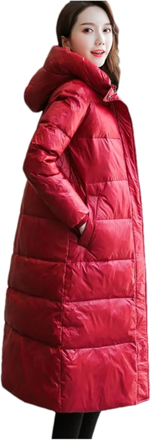 Mnjyihy Winter Autumn Women's Fashion Down Jackets Clothing Parkas Slim Hooded Warm Coats Black Overcoats - Image 7