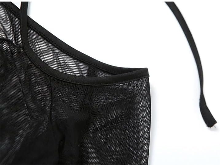 NSUQOA JSEIAJB Women's Clothing Tops Fashion Straight Neckline Long Sleeves Jumpsuit - Image 4