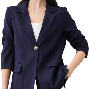 Spring Women's Blazer Single Button Long Sleeve Casual Thin Soft Fashion Women's Clothing