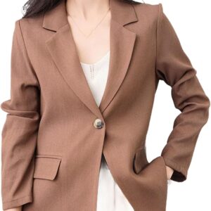 Spring Women's Blazer Single Button Long Sleeve Casual Thin Soft Fashion Women's Clothing