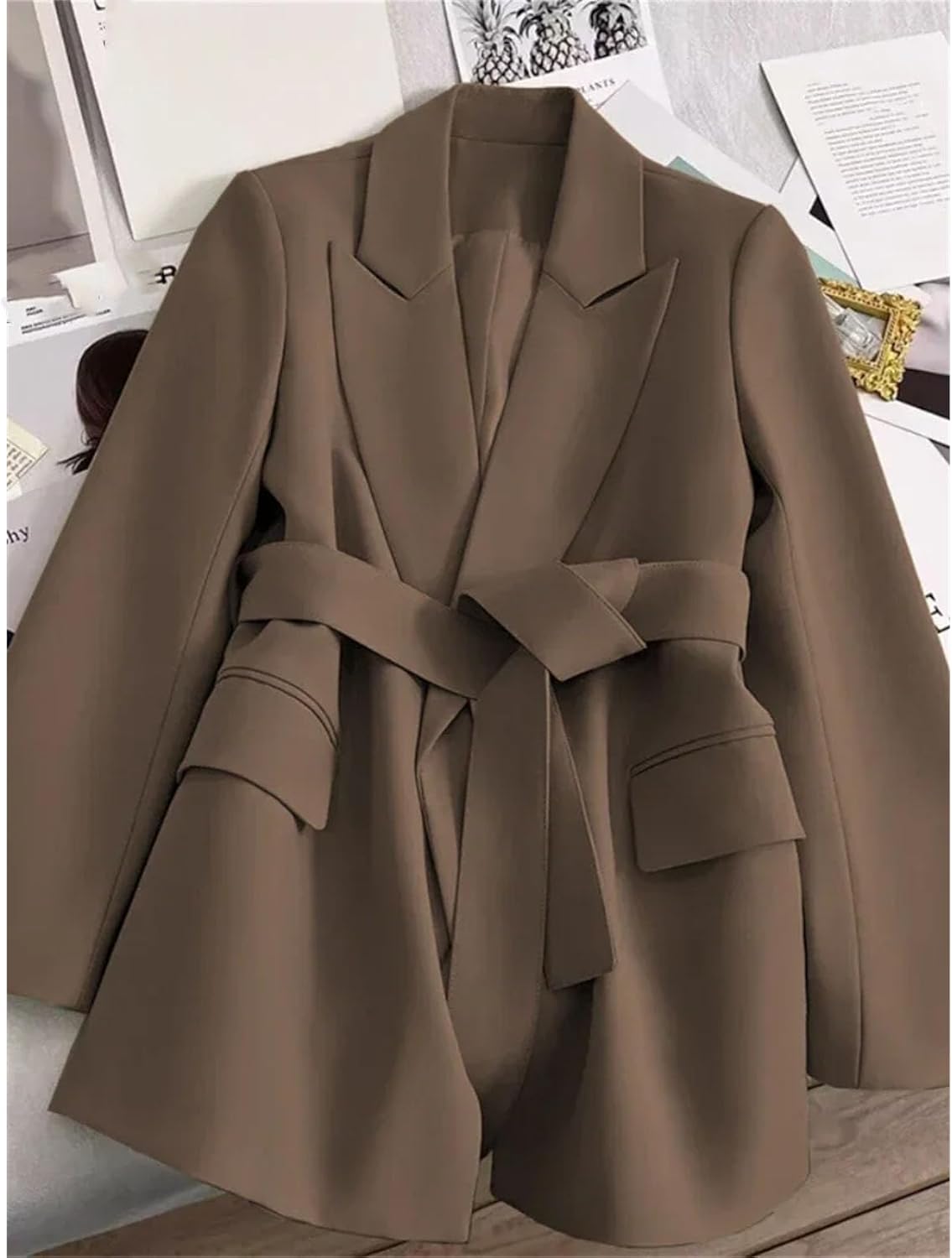 suit jacket for Women in Outer Wears Office Lady Fashion suit jackets Loose Fit Clothing Coats Jacket - Image 4