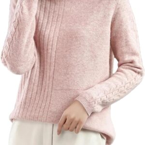 Turtleneck Women's Thick Sweater 100% Merino Wool Winter Cashmere Clothes Knitted Pullover Fashion Sweater Tops