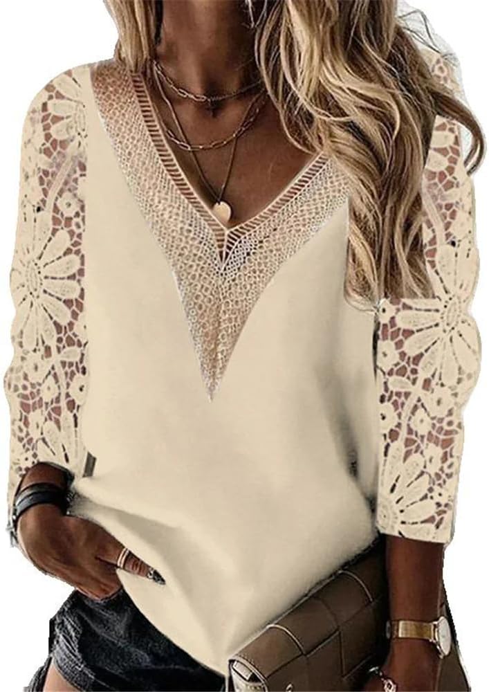 WINSUNNY Autumn Vneck Office Lady Spring Fashion Long Sleeve Chiffon Casual Clothes