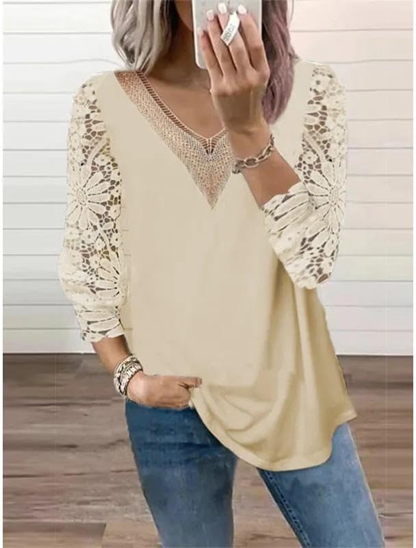 WINSUNNY Autumn Vneck Office Lady Spring Fashion Long Sleeve Chiffon Casual Clothes - Image 4