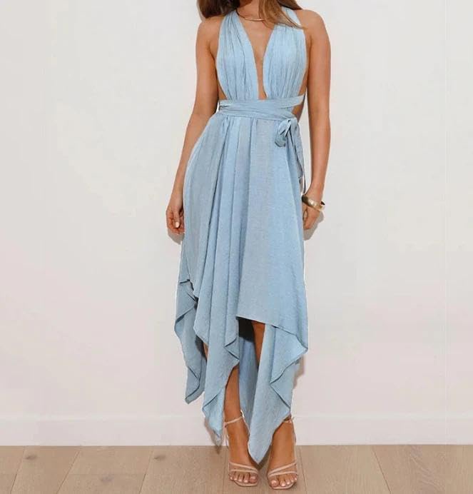 WINSUNNY Fashion Summer Casual Sexy Dresses Elegant Shoulder Straps Often Wear Backless Female Clothing Outfits s1 XS - Image 3