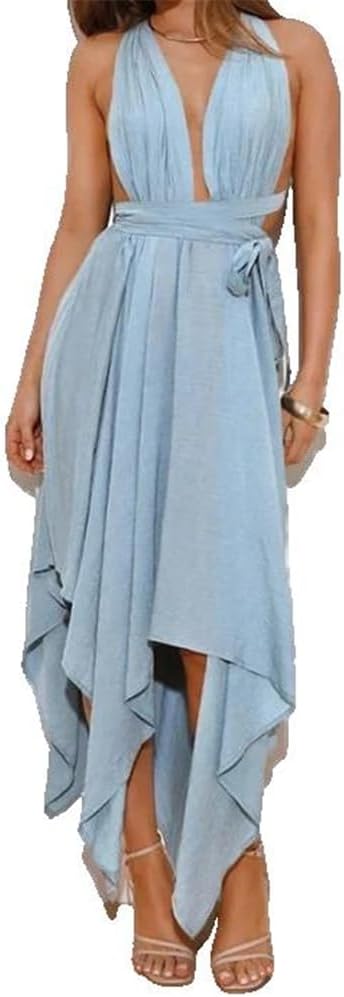 WINSUNNY Fashion Summer Casual Sexy Dresses Elegant Shoulder Straps Often Wear Backless Female Clothing Outfits s1 XS