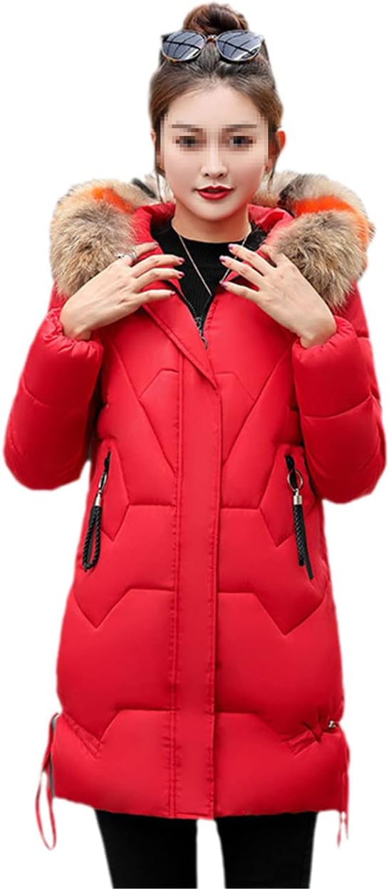 Winter Parka Coat Women Korean Loose Fashion Hooded Jacket White Red Black M-3XL Plus Size Slim Warmth Clothing Red XXXL