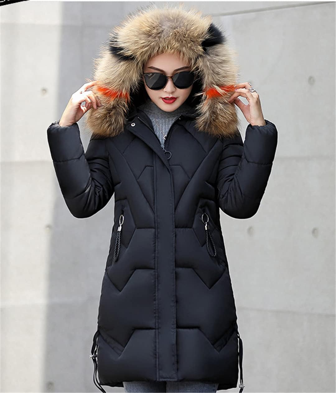 Winter Parka Coat Women Korean Loose Fashion Hooded Jacket White Red Black M-3XL Plus Size Slim Warmth Clothing White M - Image 3