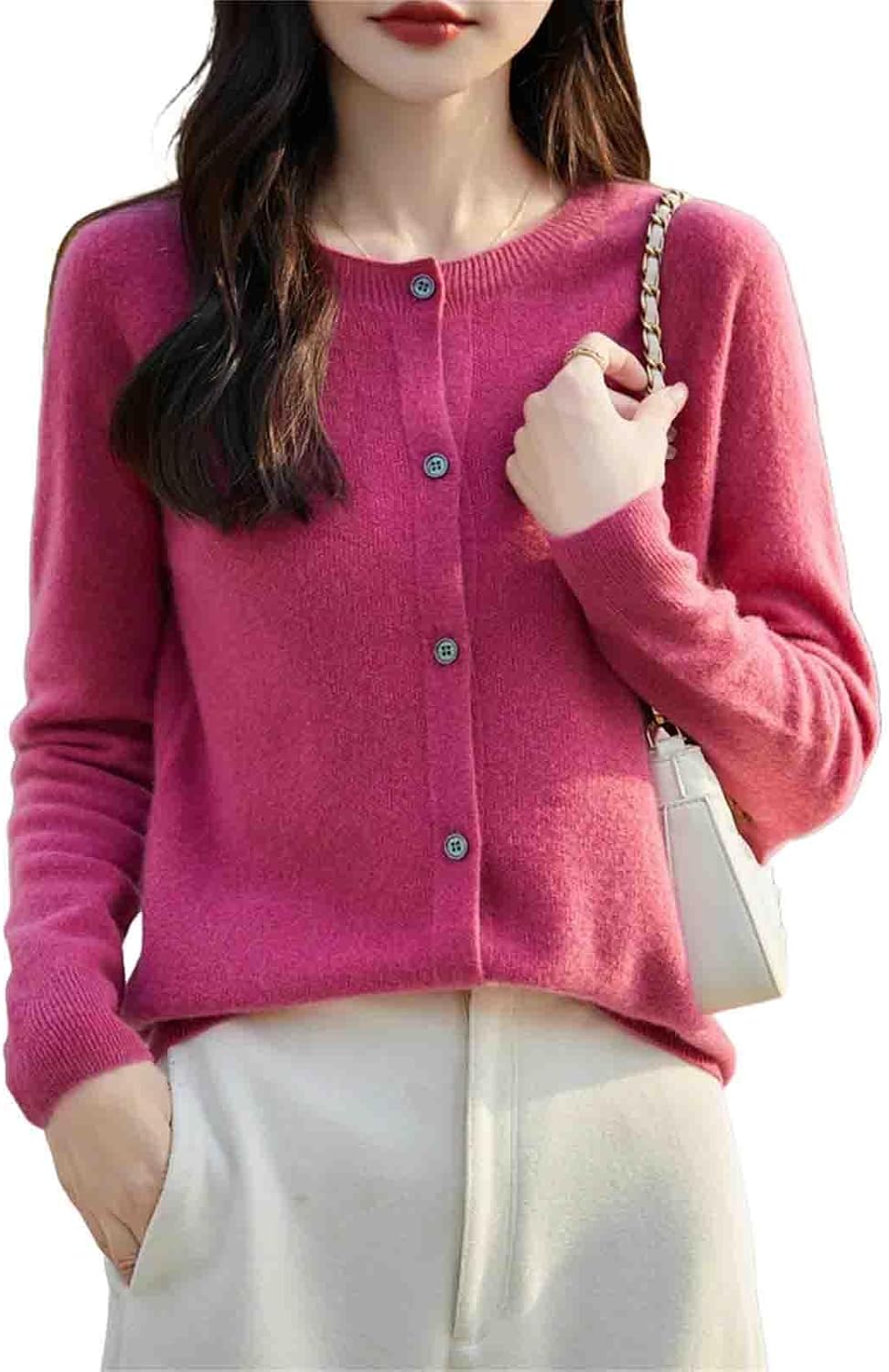 Winter Women Sweater Wool Knitwear Fashion Solid Cardigan Classic Long Sleeve Clothing Tops - Image 16