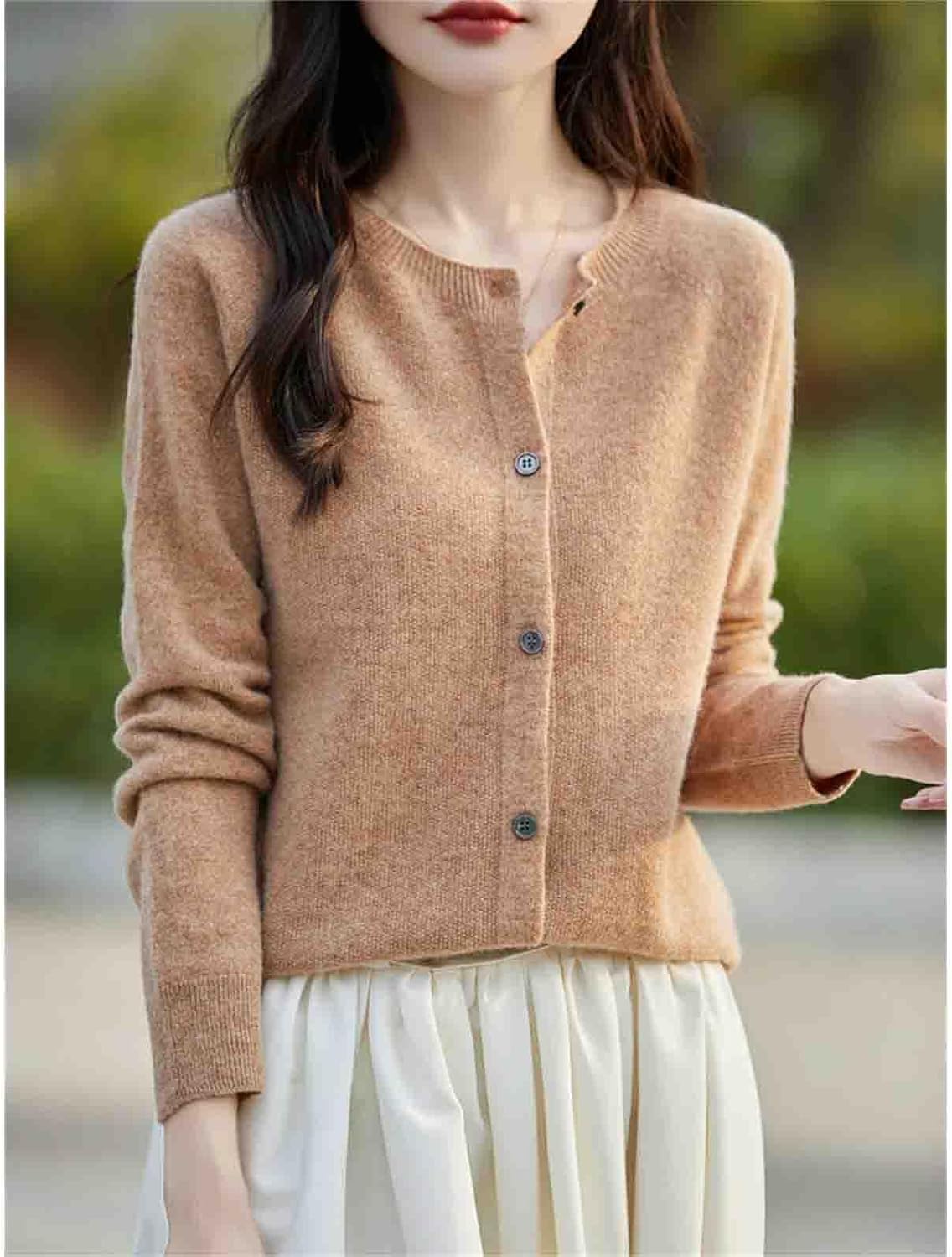 Winter Women Sweater Wool Knitwear Fashion Solid Cardigan Classic Long Sleeve Clothing Tops - Image 4