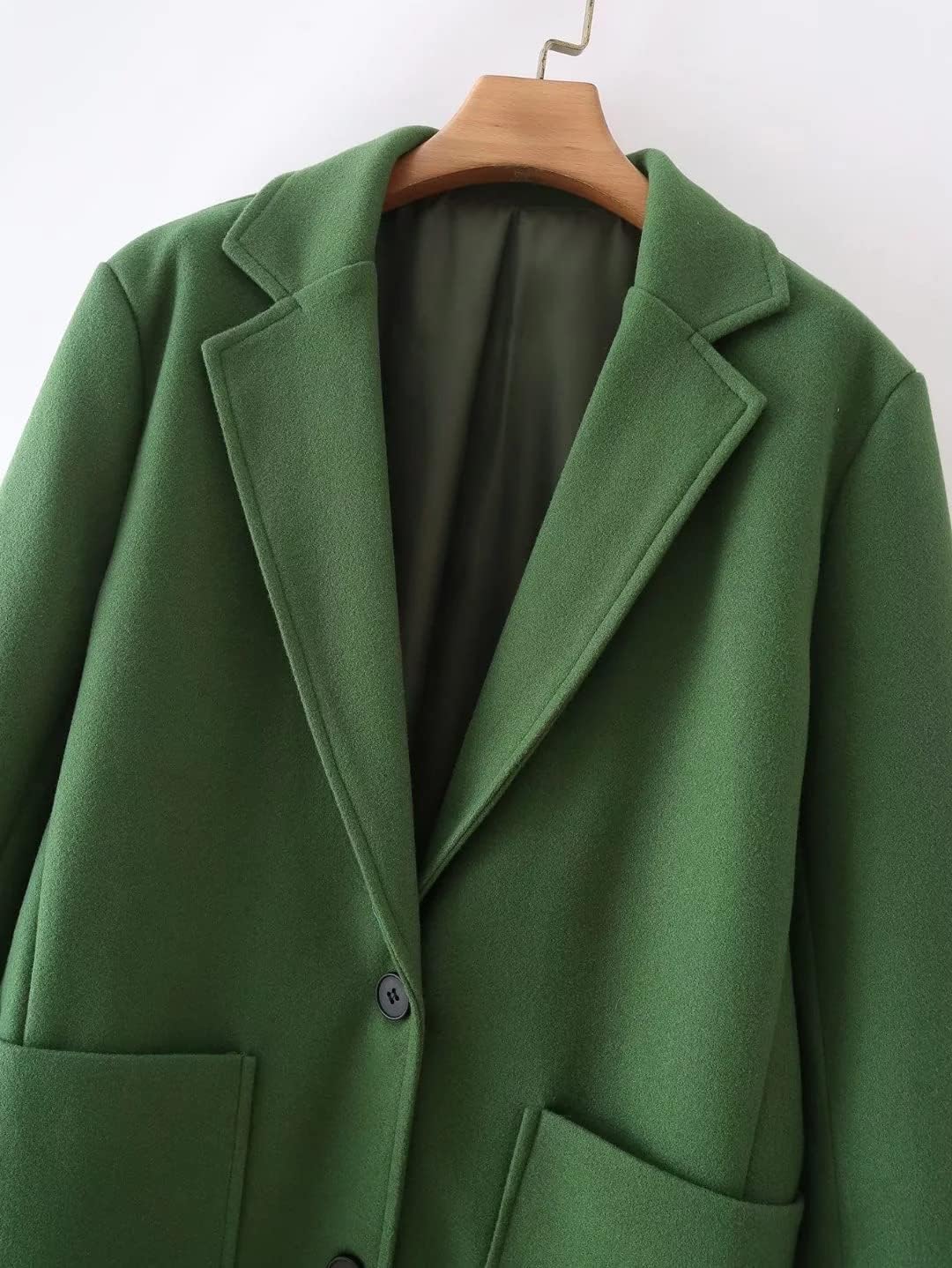 Woman Autumn Casual Winter Clothes Women Woolen Long Straight Single Breasted Pockets Fashion Coats - Image 3