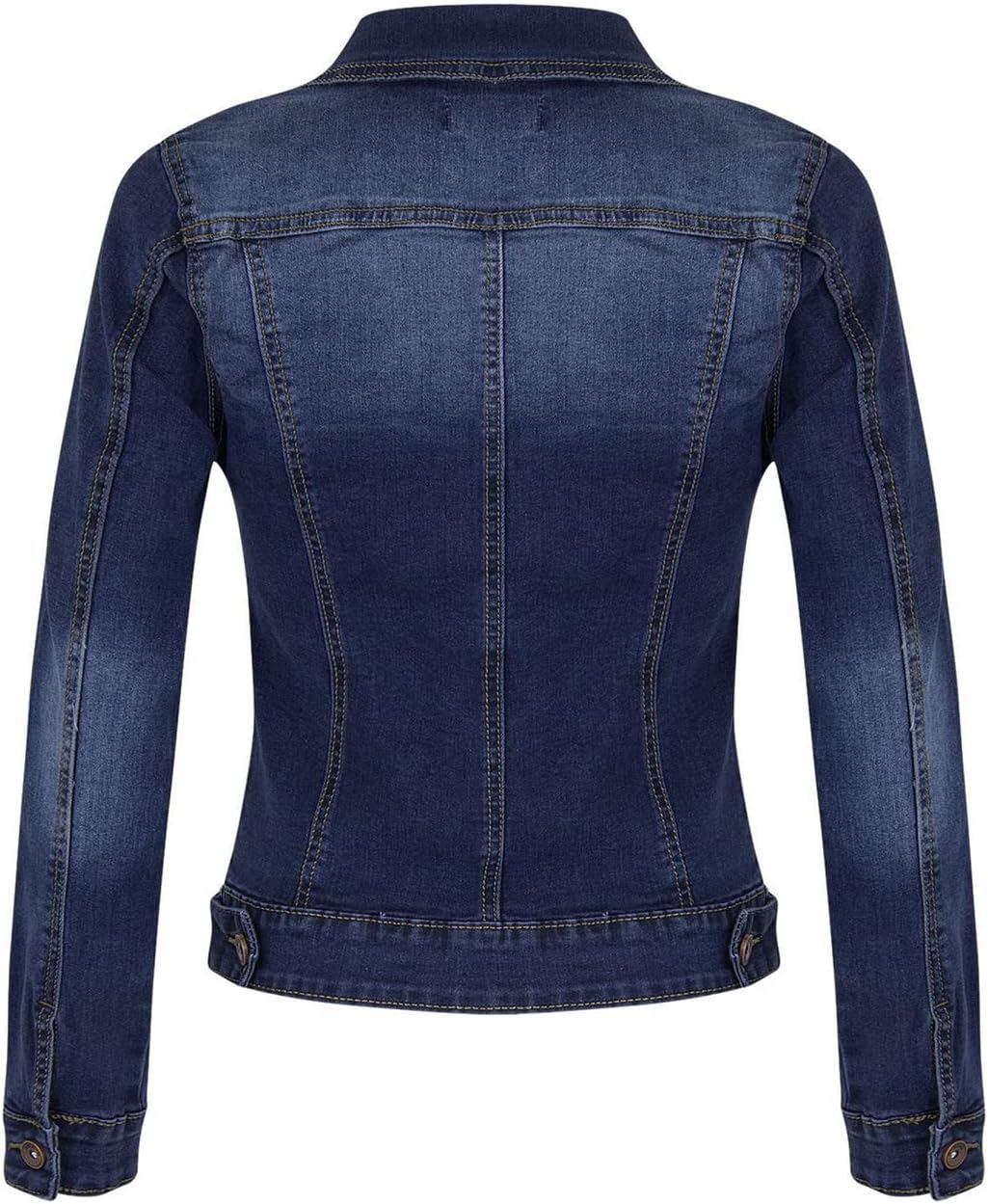 Woman Denim Jacket Fashion Slim Elastic Long Sleeve Jeans Jacket Coat Autumn Winter Casual Clothing - Image 3