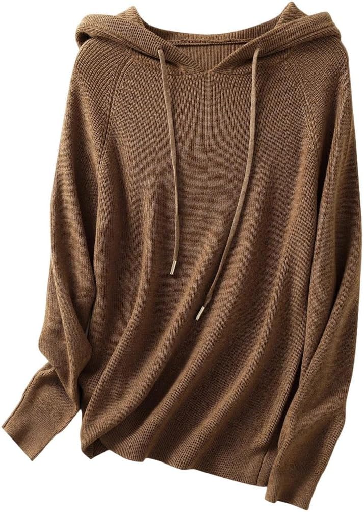 Women Hooded Neck Knitted Pullover Spring Fall Basic Fashion Casual Long Sleeve Sweater Clothing - Image 15