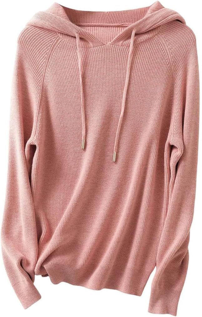 Women Hooded Neck Knitted Pullover Spring Fall Basic Fashion Casual Long Sleeve Sweater Clothing - Image 16