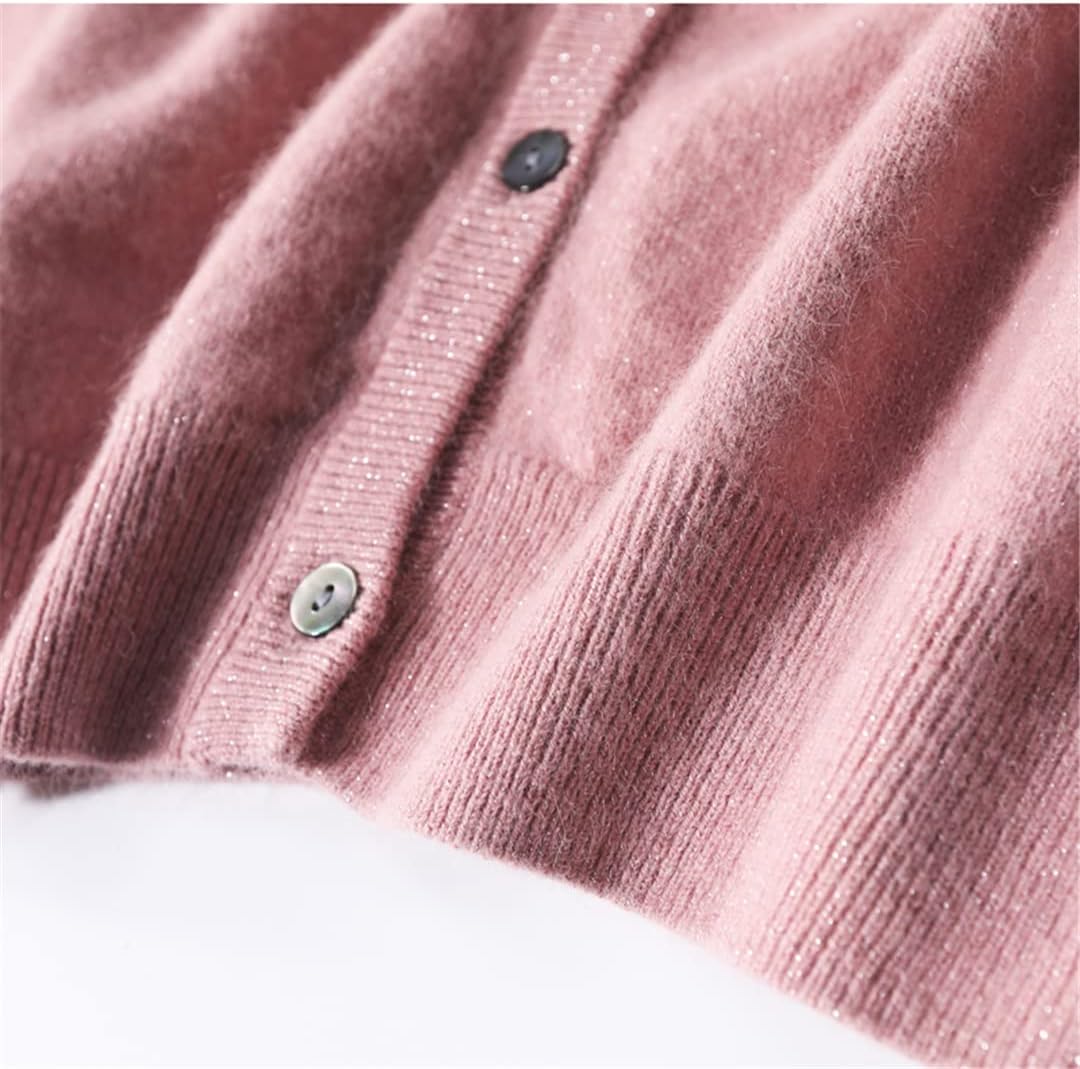 Women Jackets 100% Wool Knitted Cardigans Fashion O-Neck Long Sleeve Female Sweaters Spring & Winter Standard Clothes - Image 6