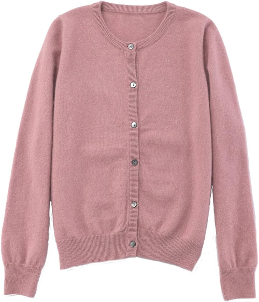 Women Jackets 100% Wool Knitted Cardigans Fashion O-Neck Long Sleeve Female Sweaters Spring & Winter Standard Clothes - Image 2