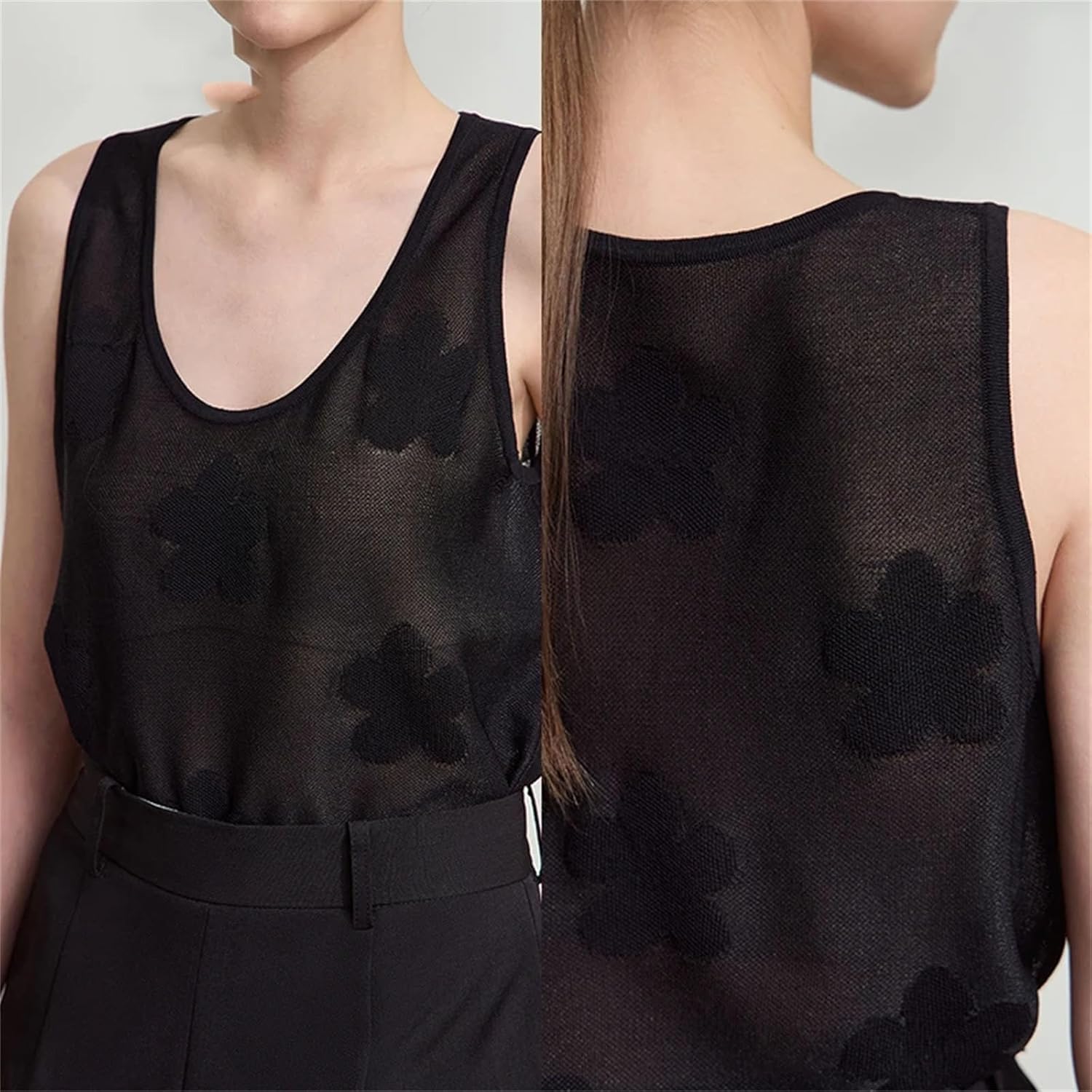 Women Knitted Camisole Solid Sleeveless U-Neck Casual Tops for Woman Fashion Office Lady Clothing - Image 3