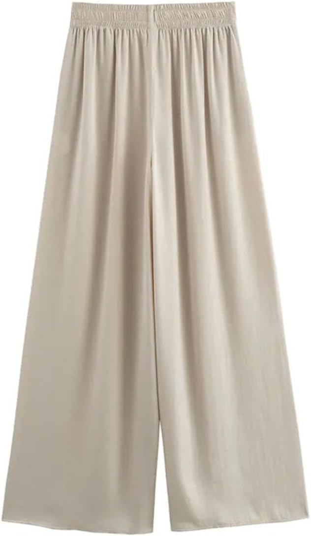 Women Loose Wide Leg Pants Fashion Solid Elastic Waist Female Elegant Street Pant Trousers Clothing - Image 4