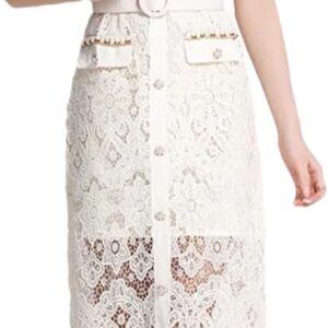 Women Nail Bead Studded Diamond Square Neck Slim Lace Dress Fashionable Spring Women's Clothing