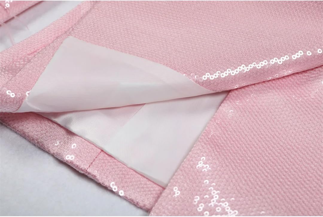 Women Solid Loose Spliced Blazer Long Sleeves Patchwork Sequins Fashion Coat Female Clothing - Image 7