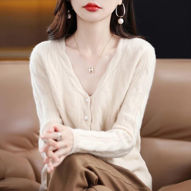 Women's Cardigan Black Knit Ladies Knitwears Sweaters Clothing Spring Cashmere Coats Autumn Jacket Tops - Image 3