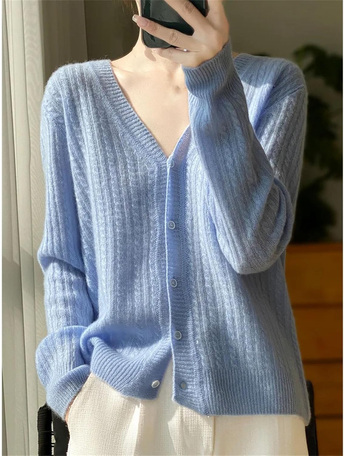 Women's Cardigan Sweaters Lightweight Oufits Clothes Fashion Trendy Long Sleeve Tops Casual Jackets - Image 8