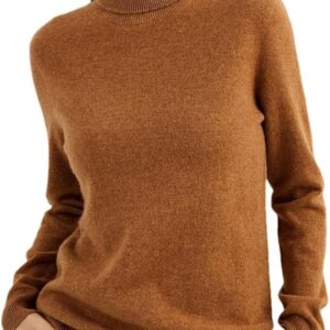 Women's Cashmere Sweater Turtleneck Long Sleeve Warm Soft Fall Winter Clothing Knit Pullover Knitted Top