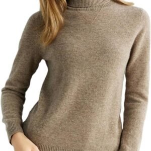 Women's Knitted Cashmere Sweater Urtleneck Fashion Pullover Winter Fall Jumper Top Female Clothing