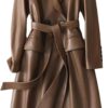 Women's Leather Trench Coat Fashion Street Genuine Leather Jacket Long Full Sleeve Women's Clothing