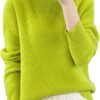 Women's Sweater O Neck Pullover Merino Wool Long Sleeve Cashmere Korean Fashion Clothing