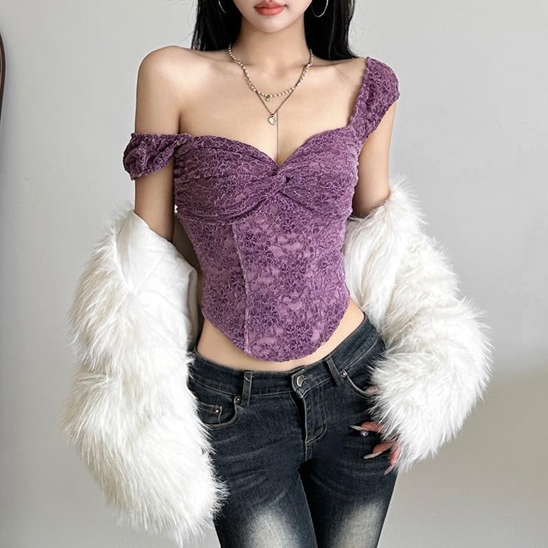 YMGSCC Slim Fashion Halter Sexy Backless Tank Top Female V-Neck Short-Sleeved Tightly Wrapped Clothing - Image 2